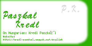 paszkal kredl business card